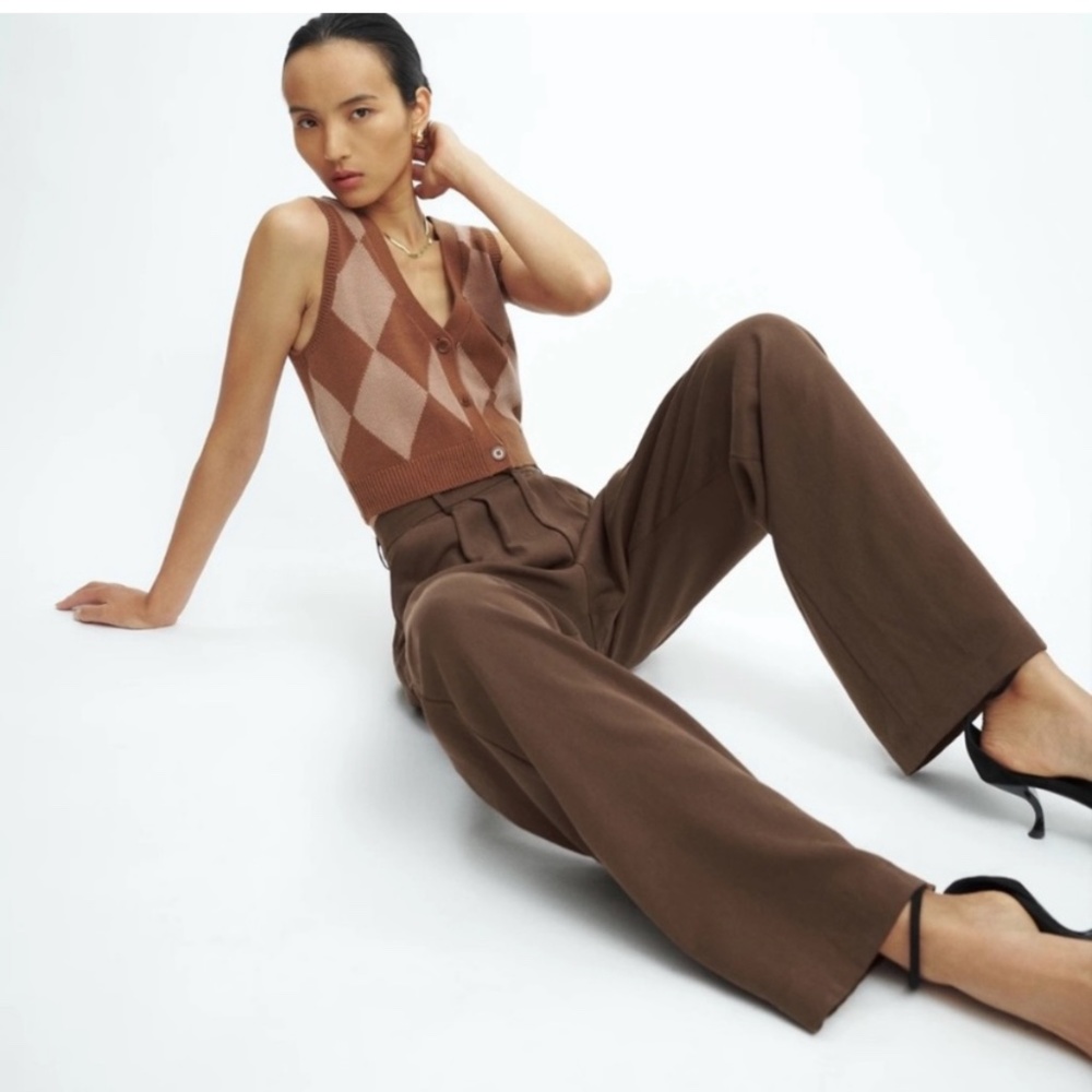 Reformation Mason Pant in Brown Cafe